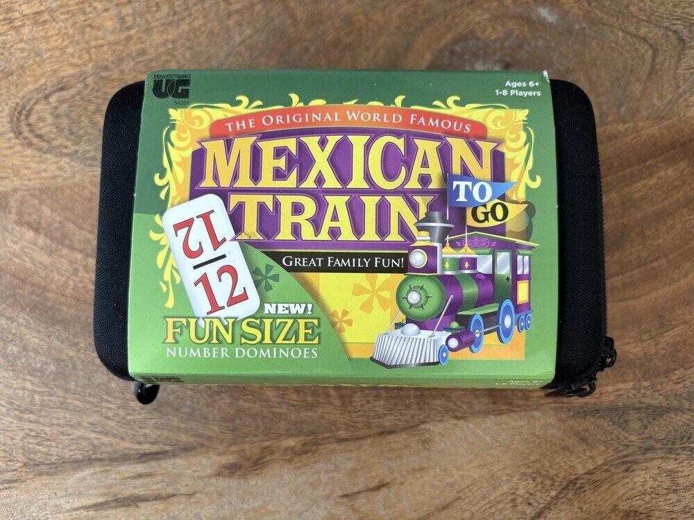 University Games Mexican Train To Go Fun Size Dominoes Game 2020 Travel 6+ 1-8
